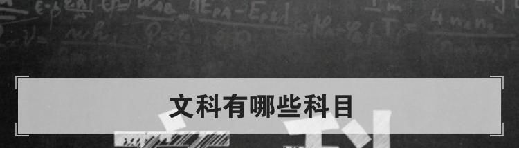 文科有哪些科目