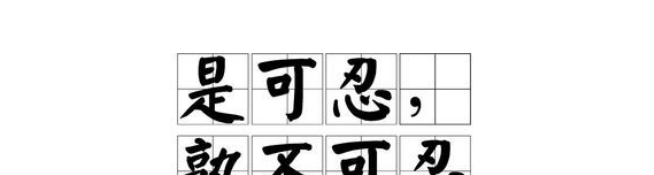 是可忍孰不可忍的意思是什么