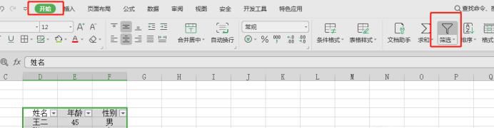 如何在excel中快速的进行筛选