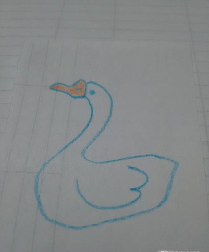 简笔画——快速画鹅简单画一只大白鹅