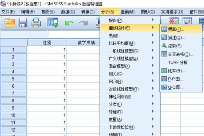 SPSS生成频数表和均值计算方法步骤