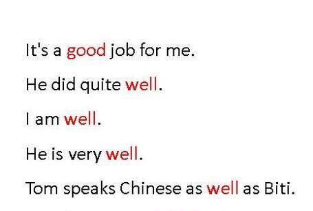 well 和good有什么区别？