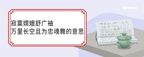 寂寞嫦娥舒广袖万里长空且为忠魂舞的意思 寂寞嫦娥舒广袖万里长空且为忠魂舞的翻译