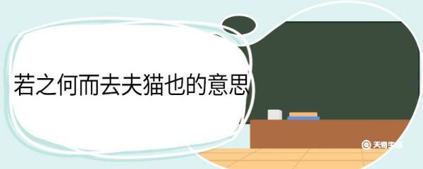 若之何而去夫猫也的意思 若之何而去夫猫也翻译