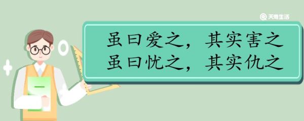虽曰爱之其实害之虽曰忧之其实仇之翻译 虽曰爱之其实害之虽曰忧之其实仇之的翻译