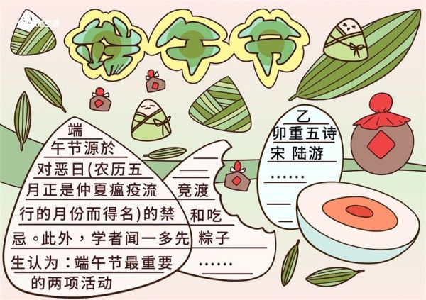 有关端午节的手抄报简单画法 有关端午节的手抄报