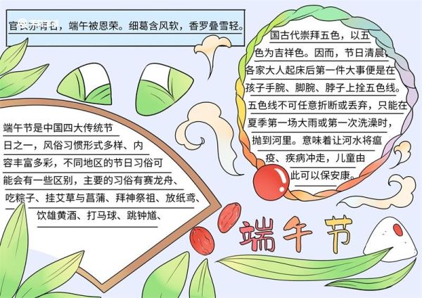 端午节手抄报教程画法 端午节手抄报教程