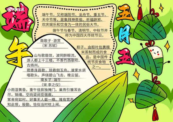 端午节手抄报图片 端午节手抄报图片怎么画画