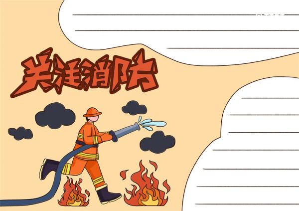 关注消防的手抄报简单又漂亮图片