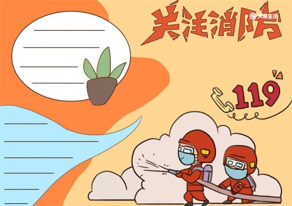 关于119消防知识手抄报 119消防知识手抄报模板