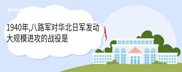 1940年,八路军对华北日军发动大规模进攻的战役是