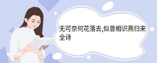 无可奈何花落去,似曾相识燕归来全诗