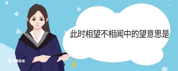 此时相望不相闻中的望意思是 此时相望不相闻中望什么意思