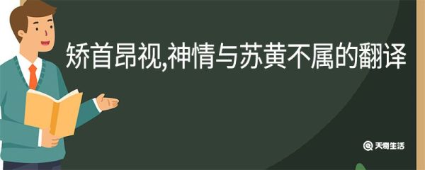 矫首昂视神情与苏黄不属的翻译 矫首昂视神情与苏黄不属翻译