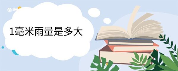 1毫米雨量是多大 降雨量的级别划分