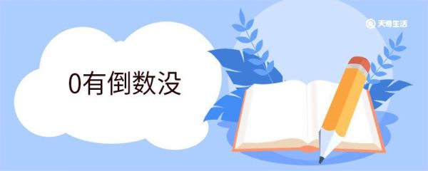 0有倒数没 倒数的特点