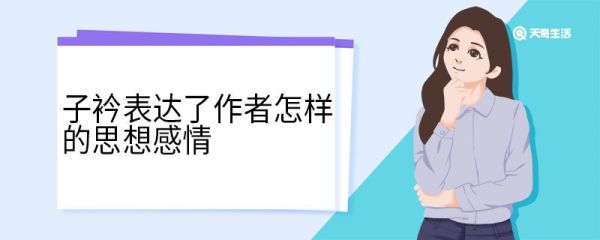 子衿表达了作者怎样的思想感情