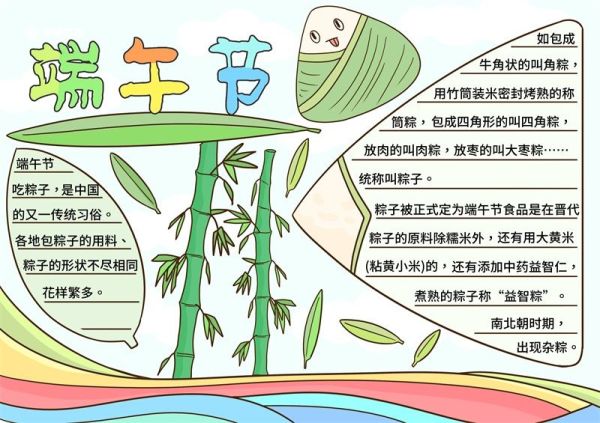 一年级端午节的手抄报 一年级端午节手抄报画法