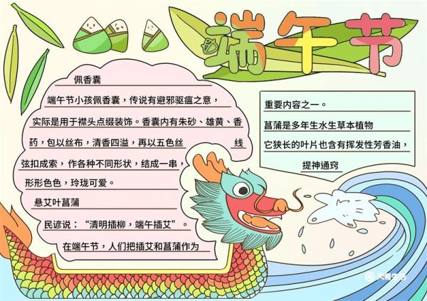 端午节手抄报清楚字 端午节手抄报