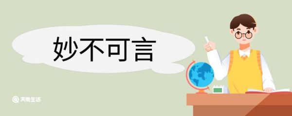妙不可言造句 妙不可言意思