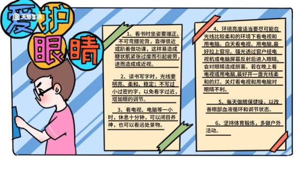 近视手抄报 近视手抄报画