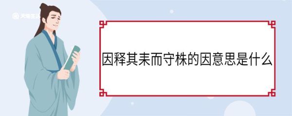 因释其耒而守株的因意思是什么 因释其耒而守株翻译