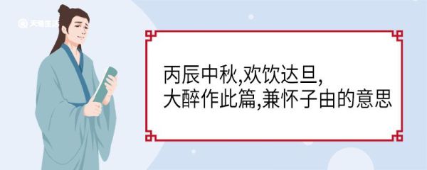 丙辰中秋欢饮达旦大醉作此篇兼怀子由的意思 水调歌头全诗解释