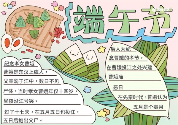 端午节小报一等奖漂亮 端午节小报