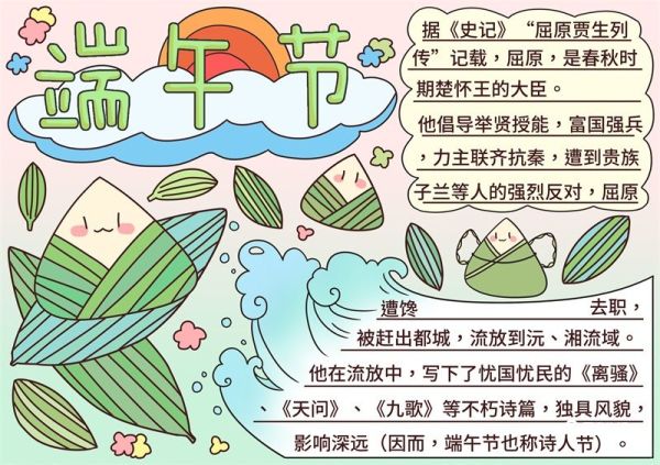 端午节手抄报简单漂亮画法 端午节手抄报简单