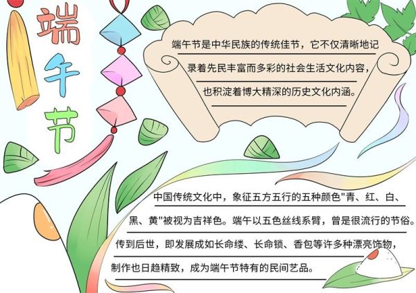 端午节手抄报内容 端午节手抄报的内容