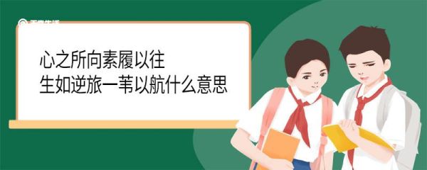 心之所向素履以往生如逆旅一苇以航什么意思  心之所向素履以往生如逆旅一苇以航的意思