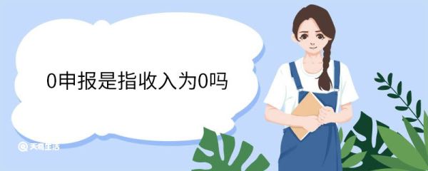 0申报是指收入为0吗 0申报可以自己在家申报吗