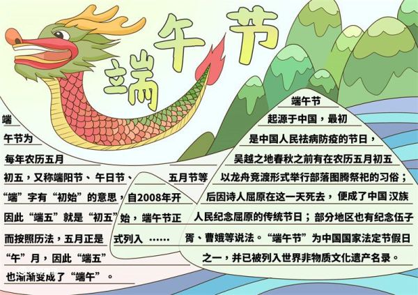 一年级端午节手抄报 二年级端午节手抄报