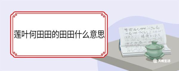 莲叶何田田的田田什么意思 莲叶何田田中田田的意思