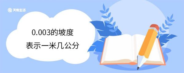 0.003的坡度表示一米几公分 坡度的定义是什么