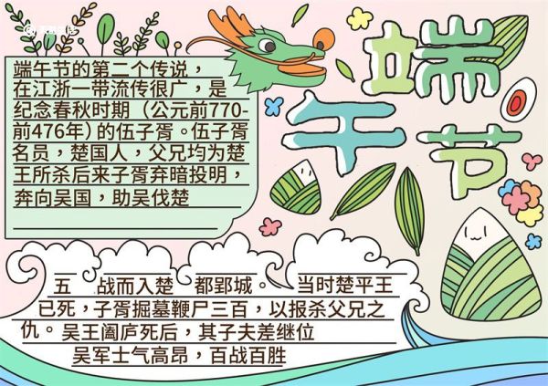端午节手抄报 端午节手抄报一年级简单