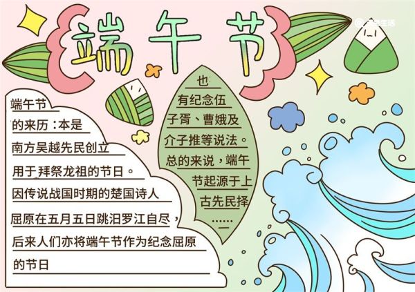 端午节手抄报好看简单 端午节手抄报