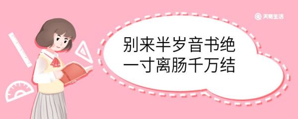 别来半岁音书绝一寸离肠千万结翻译 别来半岁音书绝一寸离肠千万结的翻译