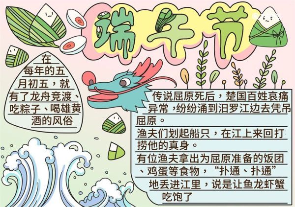 端午节手抄报 端午节手抄报手绘画画