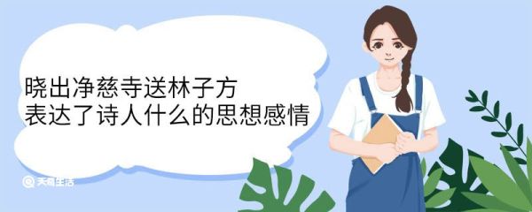 晓出净慈寺送林子方表达了诗人什么的思想感情 晓出净慈寺送林子方表达了什么思想感情