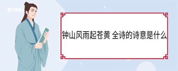 钟山风雨起苍黄全诗的诗意是什么 七律人民解放军占领南京原文