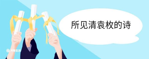 所见清袁枚的诗 所见翻译