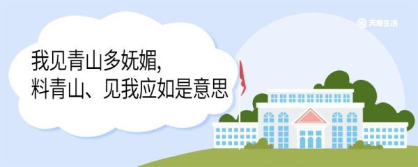 我见青山多妩媚,料青山见我应如是意思 料青山见我应如是的意思