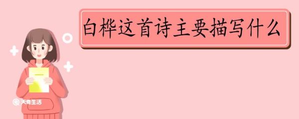白桦这首诗主要描写什么 白桦主要描写什么
