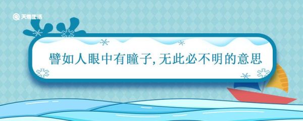 譬如人眼中有瞳子无此必不明的意思 譬如人眼中有瞳子,无此必不明的意思