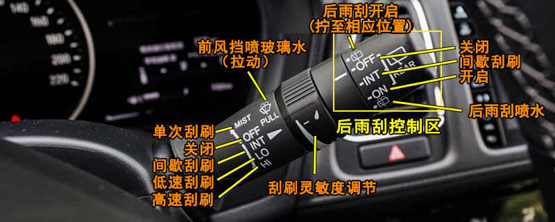 本田XRV感应雨刷怎么用，XRV后雨刮怎么开启