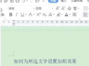 如何为所选文字设置加粗效果