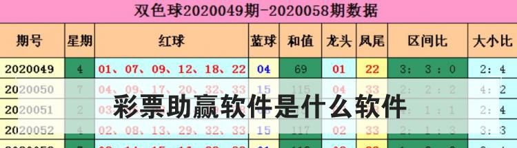 彩票助赢软件是什么软件
