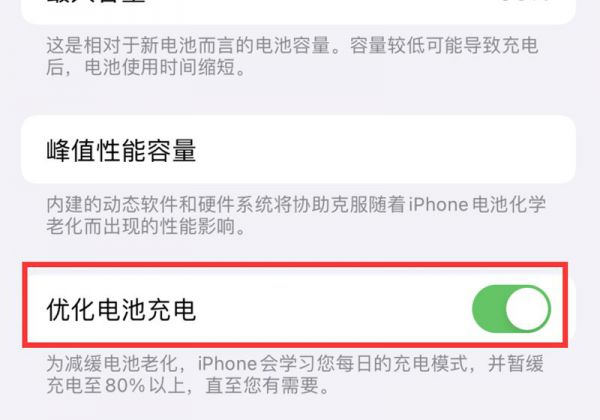 苹果13优化电池充电什么意思