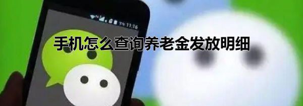 手机怎么查询养老金发放明细